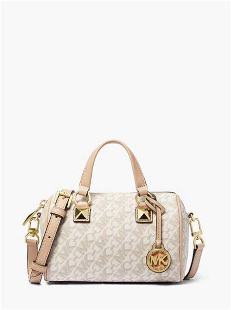 michael kors grayson bag vanilla|Grayson Small Empire Signature Logo Duffel Crossbody Bag.